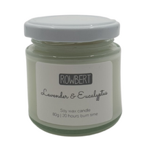 Load image into Gallery viewer, Lavendar &amp; Eucalyptus Soy Wax Candle
