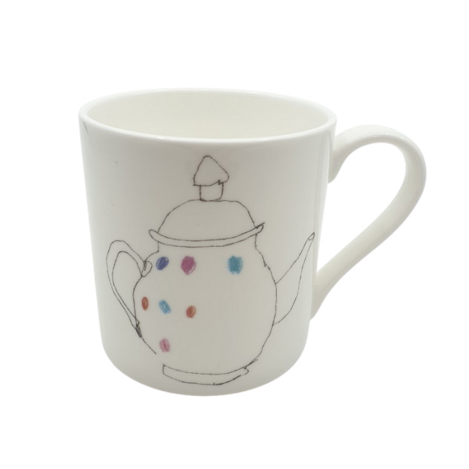 Teapot Design Bone China Mug - from Death by Tea