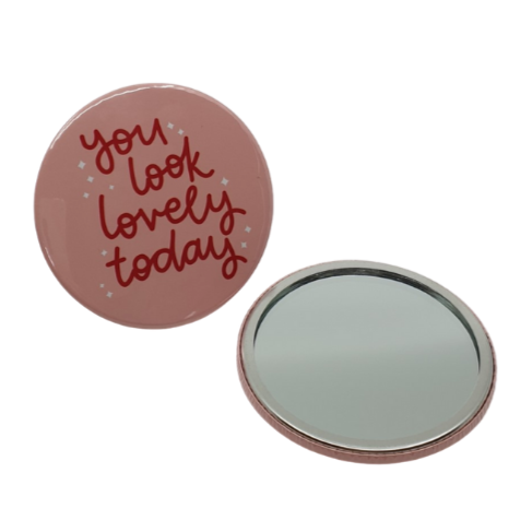 A handy pocket mirror for your handbag to remind you that you look lovely today!