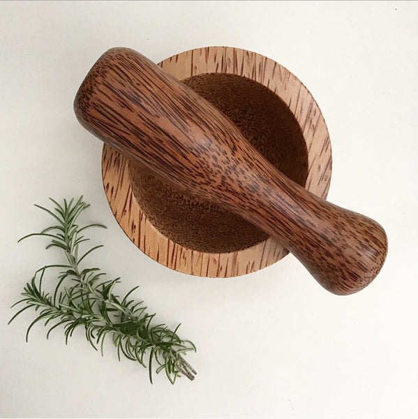 Coconut Wood Pestle & Mortar - from Huski Home