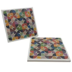 Rainbow Pop Ceramic Coasters - from Yellow Room Designs
